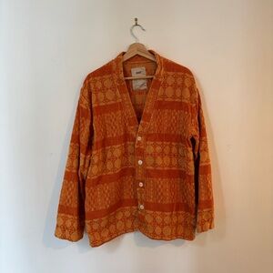 OAS Orange Patterned Men's Cardigan